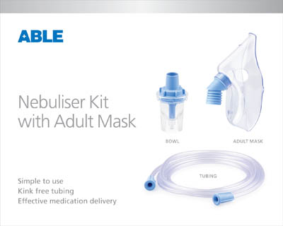 Able Adult Nebuliser Kit pack 2D Vertical